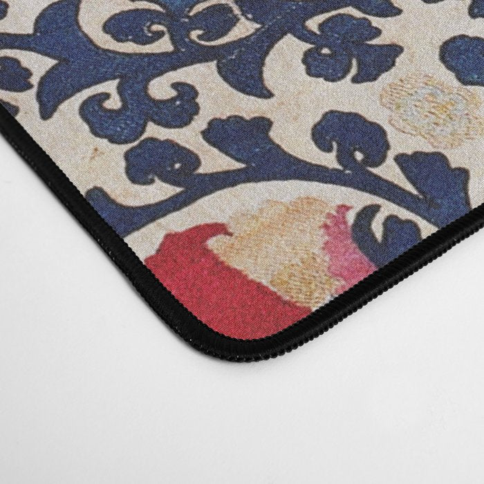 Shakhrisyabz Suzani Southwest Uzbekistan Embroidery Print Desk Mat Gallery Image 4