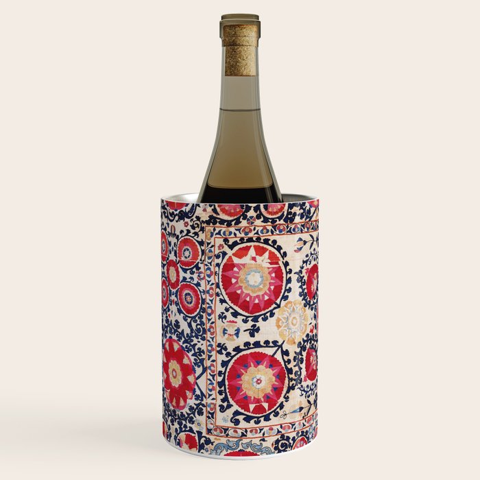 Shakhrisyabz Suzani Southwest Uzbekistan Embroidery Print Wine Chiller Gallery Image 2