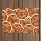 Watercolor, Festive Oranges Outdoor Rug Gallery Image 1
