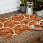Watercolor, Festive Oranges Outdoor Rug Gallery Image 2