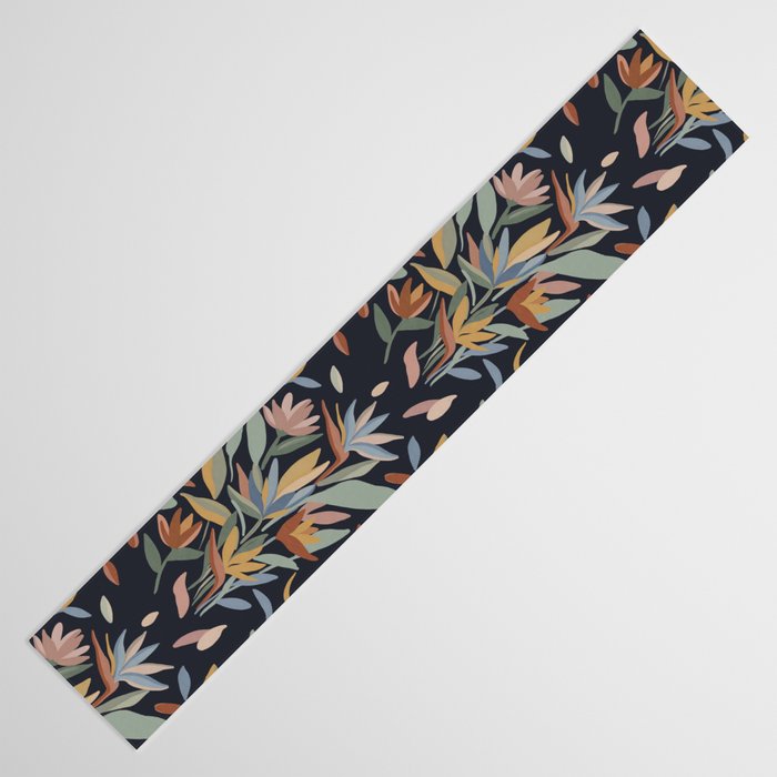 Hand Painted Floral Garden Night Table Runner Gallery Image 3