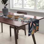 Hand Painted Floral Garden Night Table Runner Gallery Image 2