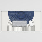Mid Century Modern Blue Perfect Balance Desk Mat Gallery Image 1