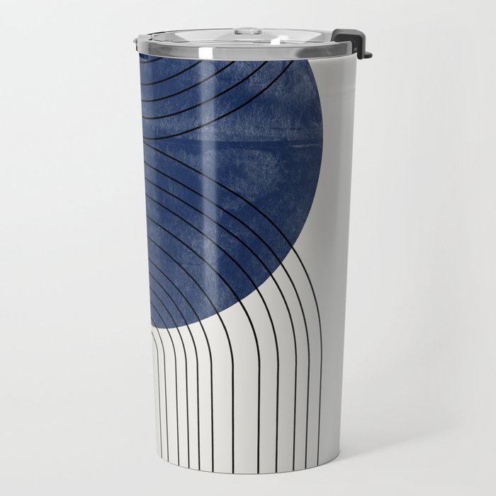 Mid Century Modern Blue Perfect Balance Travel Mug Gallery Image 2
