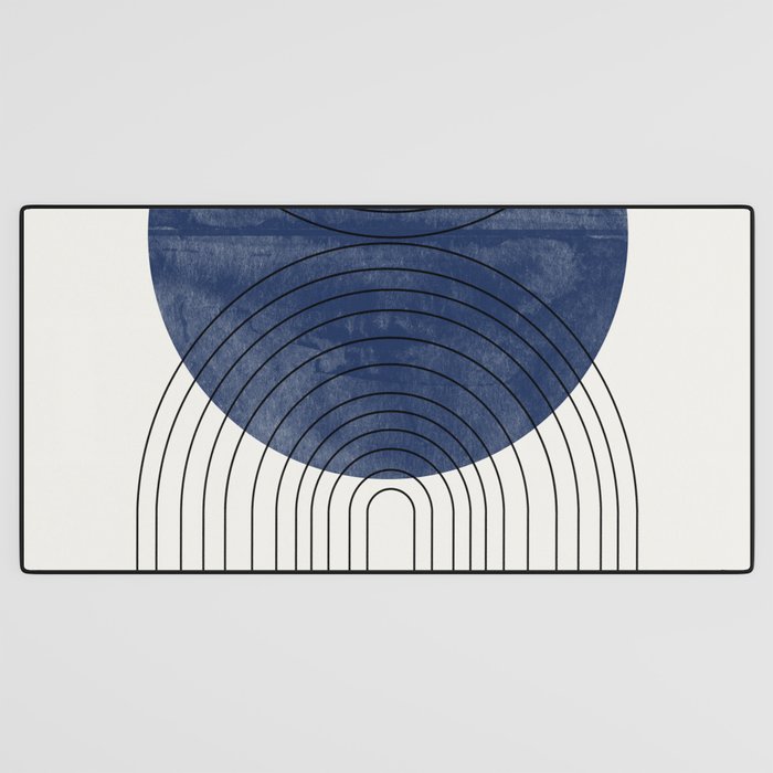 Mid Century Modern Blue Perfect Balance Desk Mat Gallery Image 3