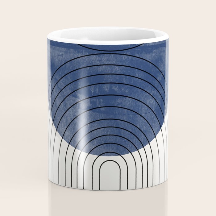 Mid Century Modern Blue Perfect Balance Coffee Mug Gallery Image 4
