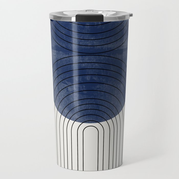 Mid Century Modern Blue Perfect Balance Travel Mug Gallery Image 1