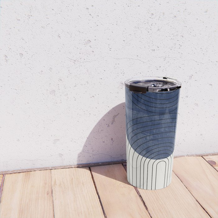 Mid Century Modern Blue Perfect Balance Travel Mug Gallery Image 4