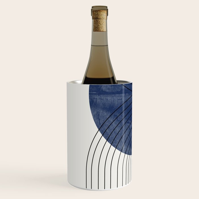 Mid Century Modern Blue Perfect Balance Wine Chiller Gallery Image 2