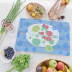 Sweet Strawberry Plant Friends in Sky Blue & Pink Cutting Board Gallery Image 2