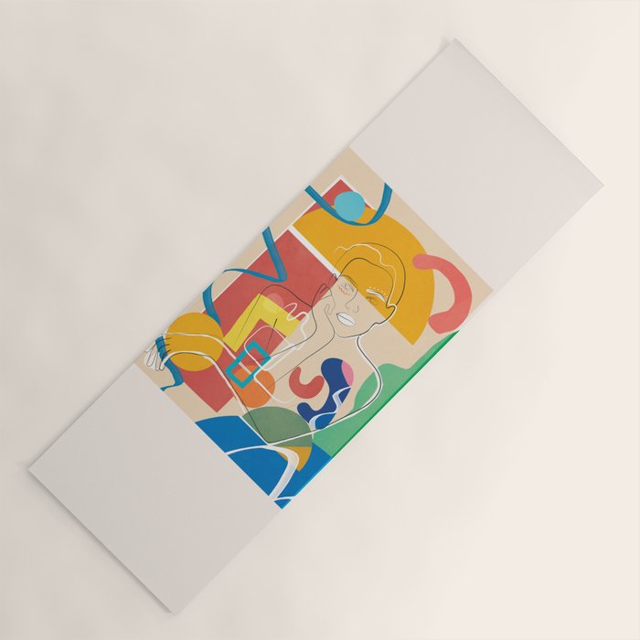 Abstract Woman 10 Yoga Mat Gallery Image 1