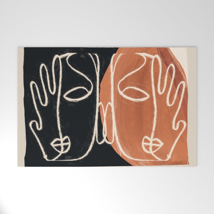 Two Faces 3 Welcome Mat Gallery Image 1