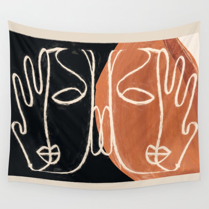Two Faces 3 Wall Tapestry Gallery Image 4