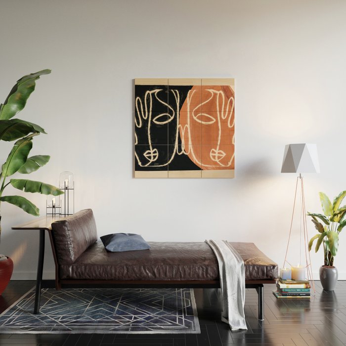 Two Faces 3 Wood Wall Art Gallery Image 2