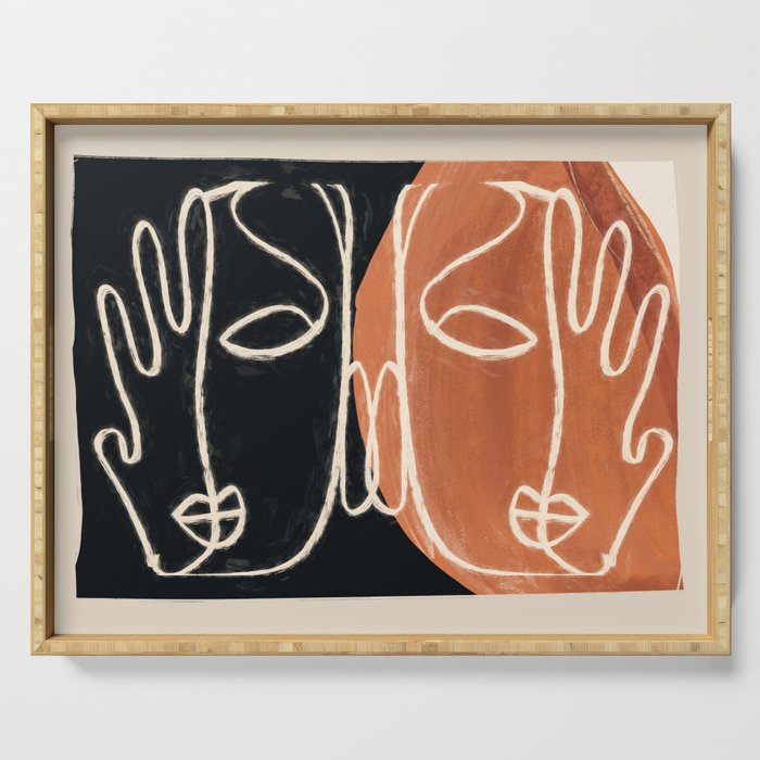 Two Faces 3 Serving Tray Gallery Image 1