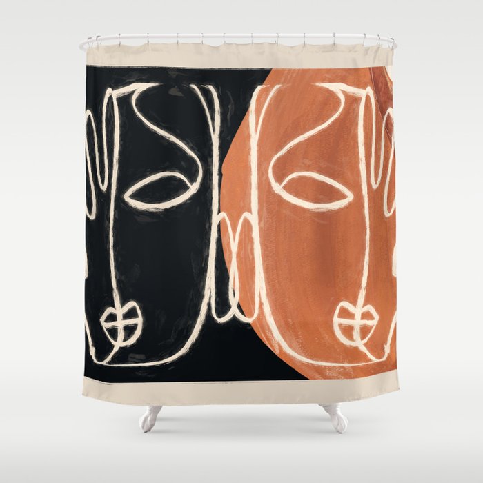 Two Faces 3 Shower Curtain Gallery Image 1