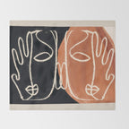 Two Faces 3 Throw Blanket Gallery Image 2