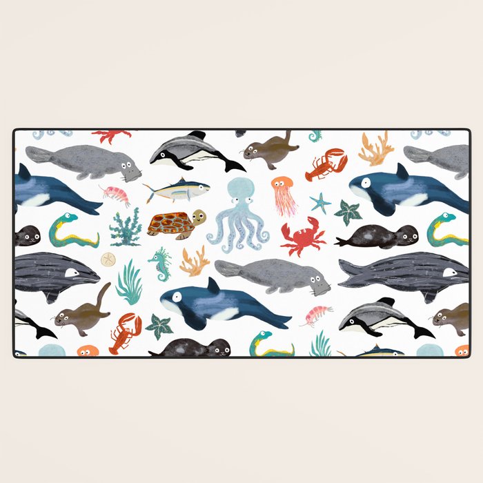 Sea Change: Ocean Animals Desk Mat Gallery Image 3