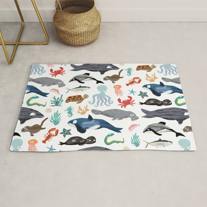 Sea Change: Ocean Animals Rug Gallery Image 1