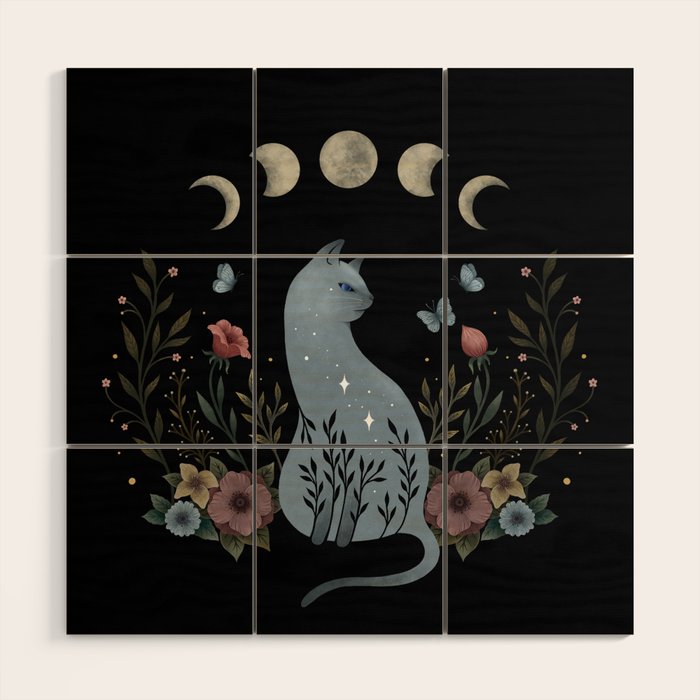 Cat on the Hill Wood Wall Art Gallery Image 1