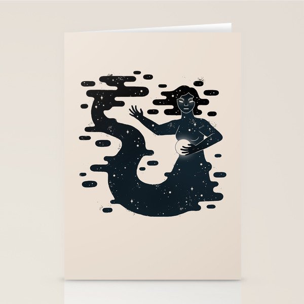 Space Mermaid Stationery Card Gallery Image 2