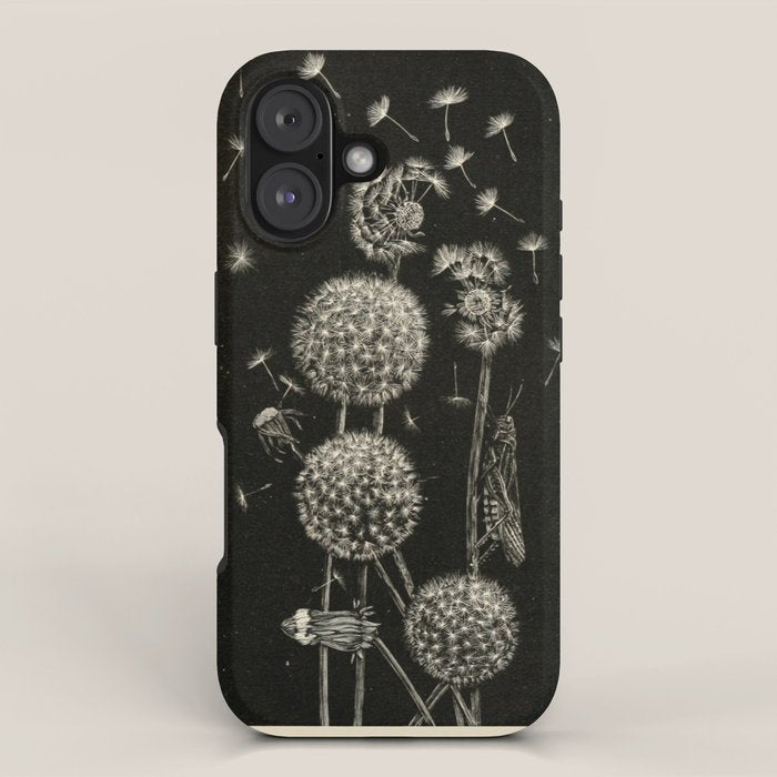 Dandelion with locust by Anna Botsford Comstock, early 1900s (benefitting The Nature Conservancy) iPhone Case Gallery Image 1