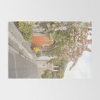 Floral Road on Capri Island | Pastel Color Street in Italy Summer Art Print | Wanderlust Vibes Travel Photography Rug Gallery Image 2