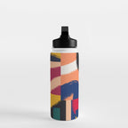 Rainbow abstract ribbon pattern Water Bottle Gallery Image 3