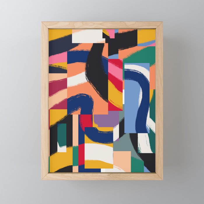 Rainbow abstract ribbon pattern Mini Art Print Gallery Image 1