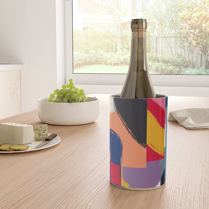 Rainbow abstract ribbon pattern Wine Chiller Gallery Image 4