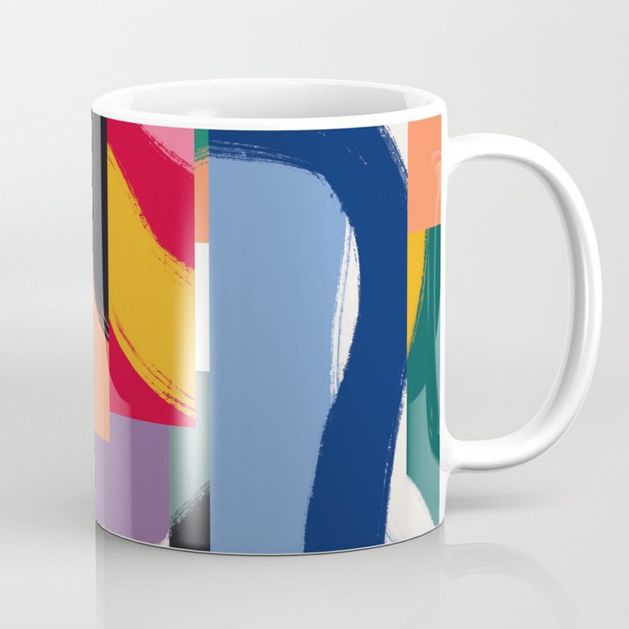 Rainbow abstract ribbon pattern Coffee Mug Gallery Image 1