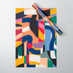 Rainbow abstract ribbon pattern Wrapping Paper Gallery Image 1