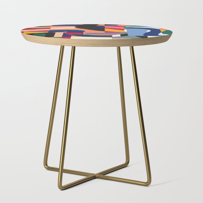Rainbow abstract ribbon pattern Side Table Gallery Image 1
