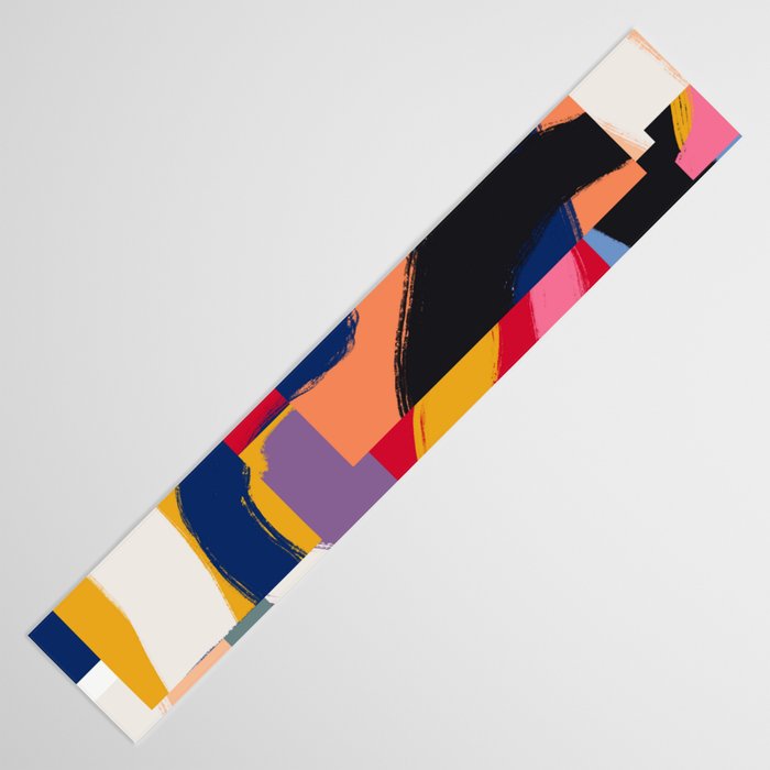 Rainbow abstract ribbon pattern Table Runner Gallery Image 3