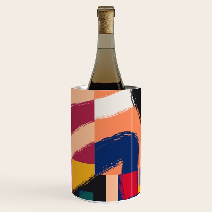 Rainbow abstract ribbon pattern Wine Chiller Gallery Image 2