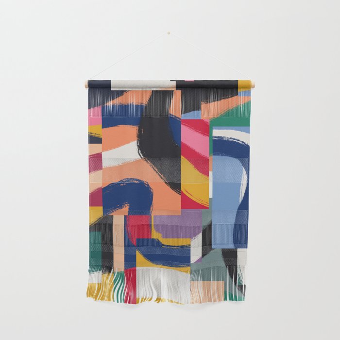 Rainbow abstract ribbon pattern Wall Hanging Gallery Image 1