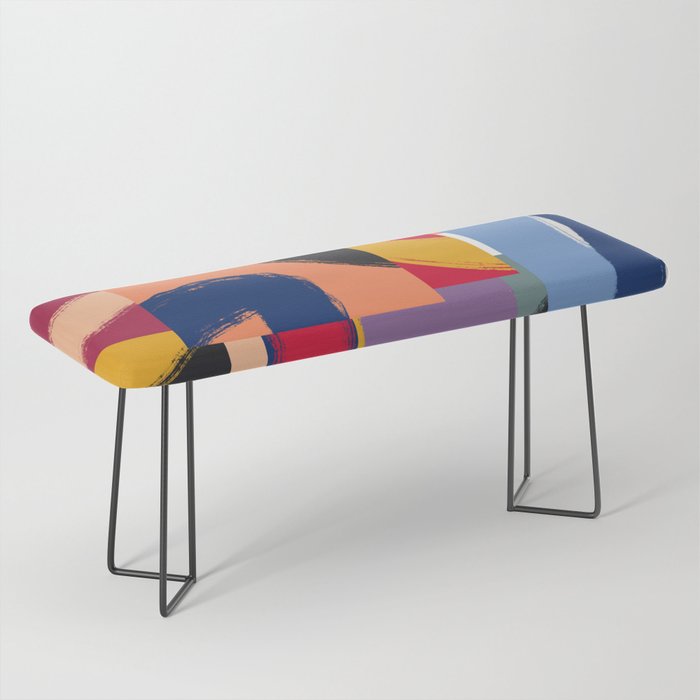 Rainbow abstract ribbon pattern Bench Gallery Image 1