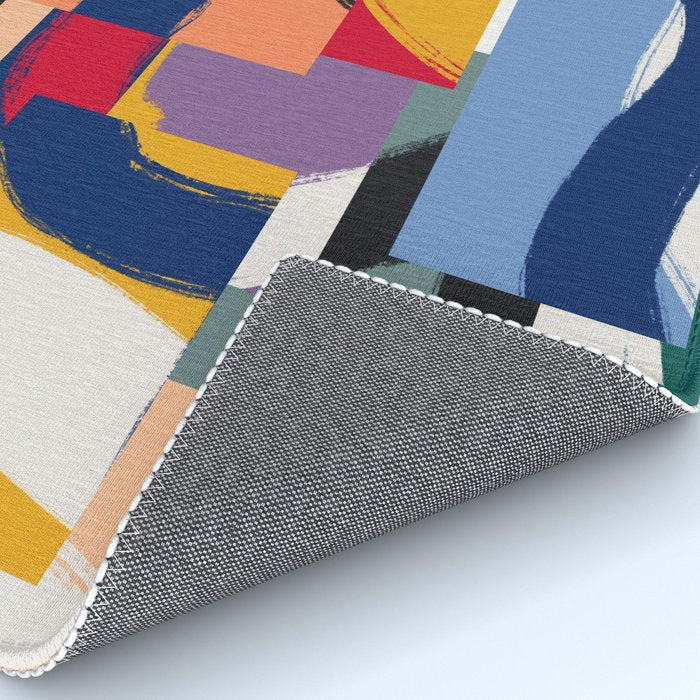 Rainbow abstract ribbon pattern Rug Gallery Image 4