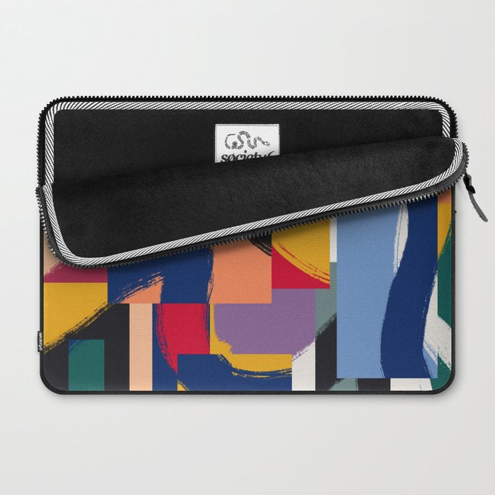 Rainbow abstract ribbon pattern Laptop Sleeve Gallery Image 2