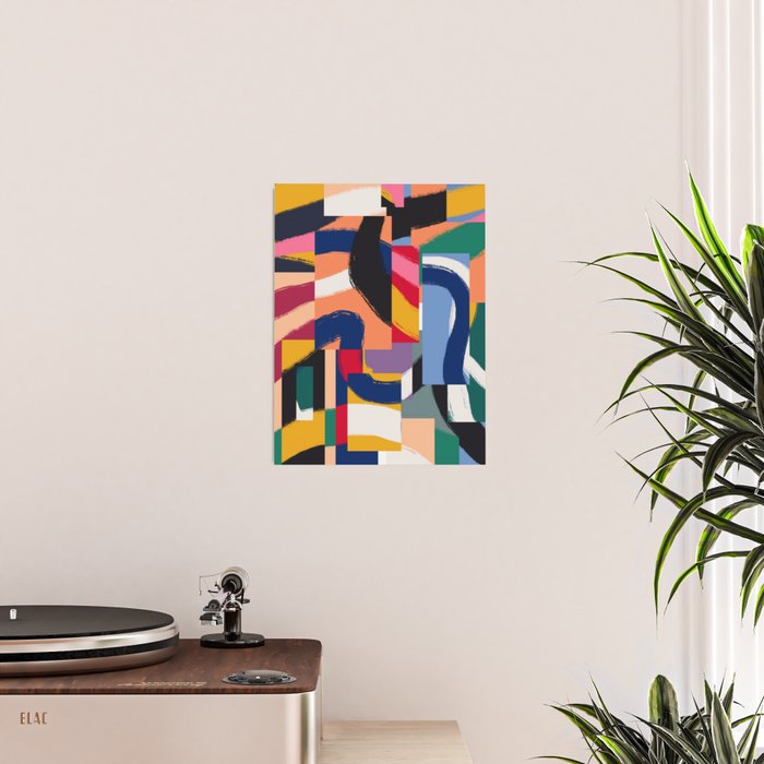 Rainbow abstract ribbon pattern Poster Gallery Image 2