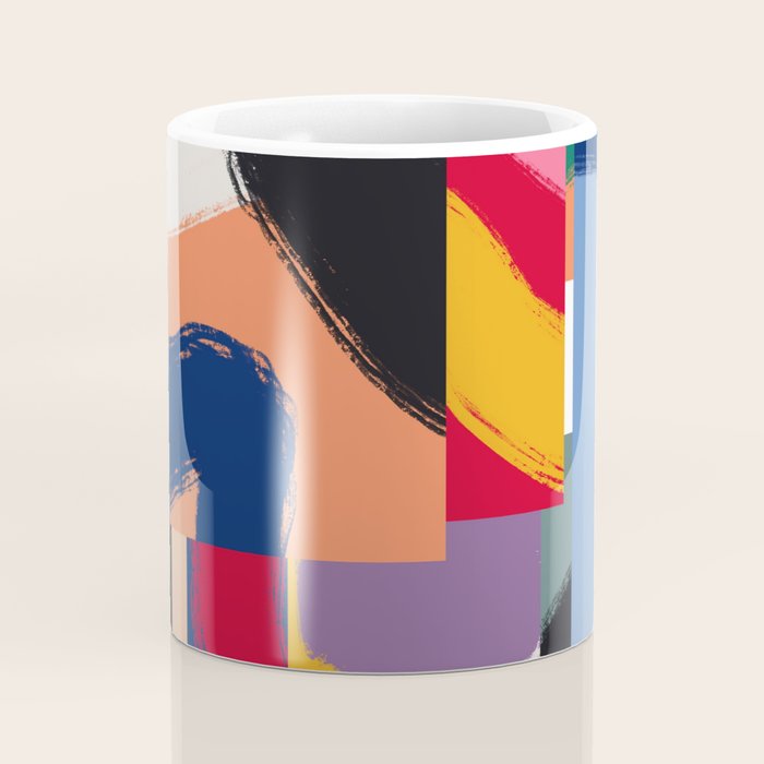 Rainbow abstract ribbon pattern Coffee Mug Gallery Image 4