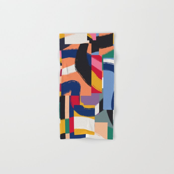 Rainbow abstract ribbon pattern Bath Towel Gallery Image 1
