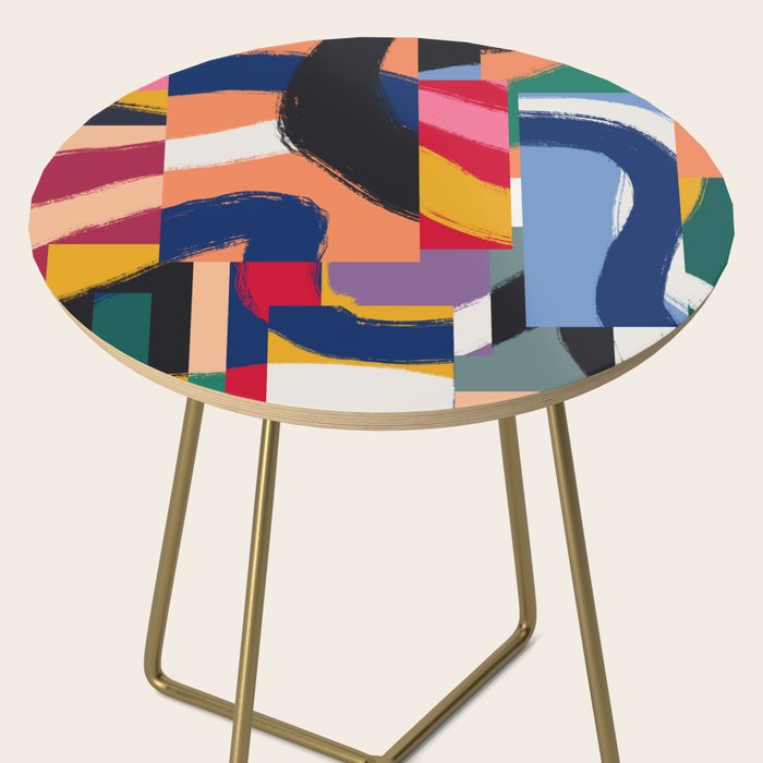 Rainbow abstract ribbon pattern Side Table Gallery Image 2