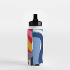 Rainbow abstract ribbon pattern Water Bottle Gallery Image 2