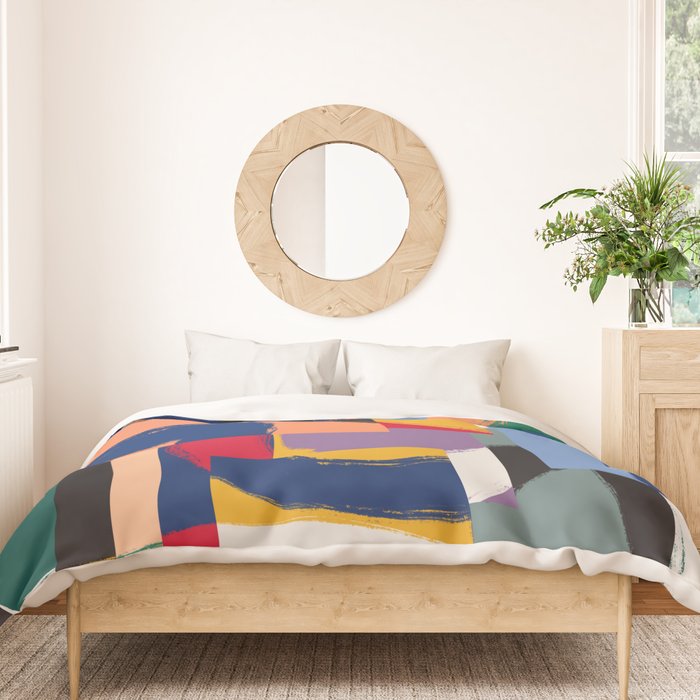 Rainbow abstract ribbon pattern Duvet Cover Gallery Image 3