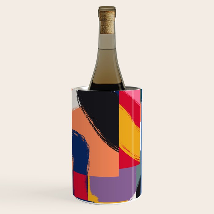 Rainbow abstract ribbon pattern Wine Chiller Gallery Image 1
