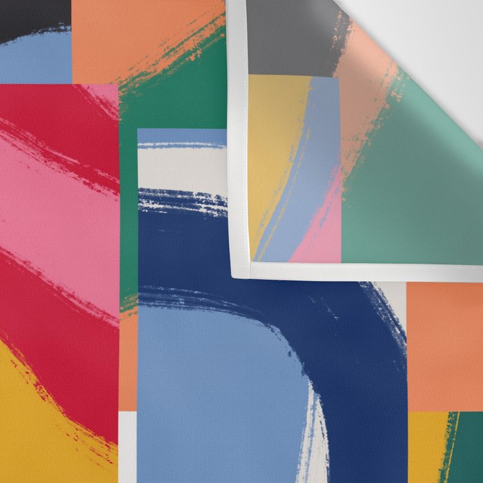 Rainbow abstract ribbon pattern Wall Tapestry Gallery Image 3