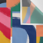 Rainbow abstract ribbon pattern Wall Tapestry Gallery Image 3