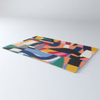Rainbow abstract ribbon pattern Rug Gallery Image 3