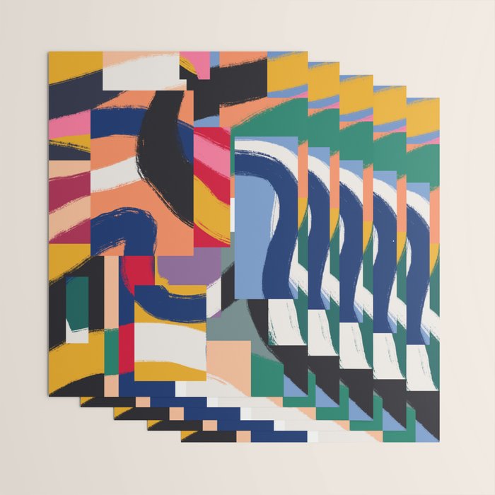 Rainbow abstract ribbon pattern Wrapping Paper Gallery Image 3